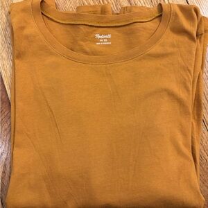 Madewell Women's Mustard Long Sleeve Tee